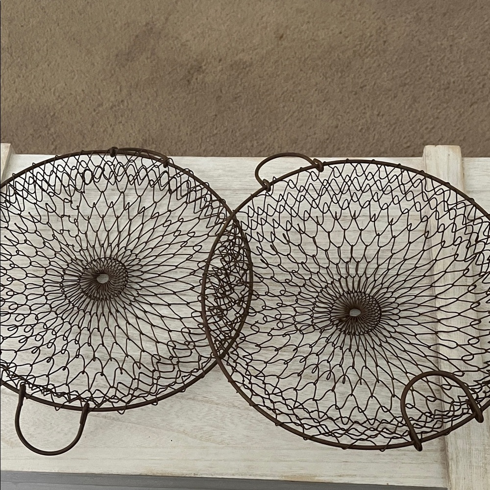 Wire Basket Set - Brown